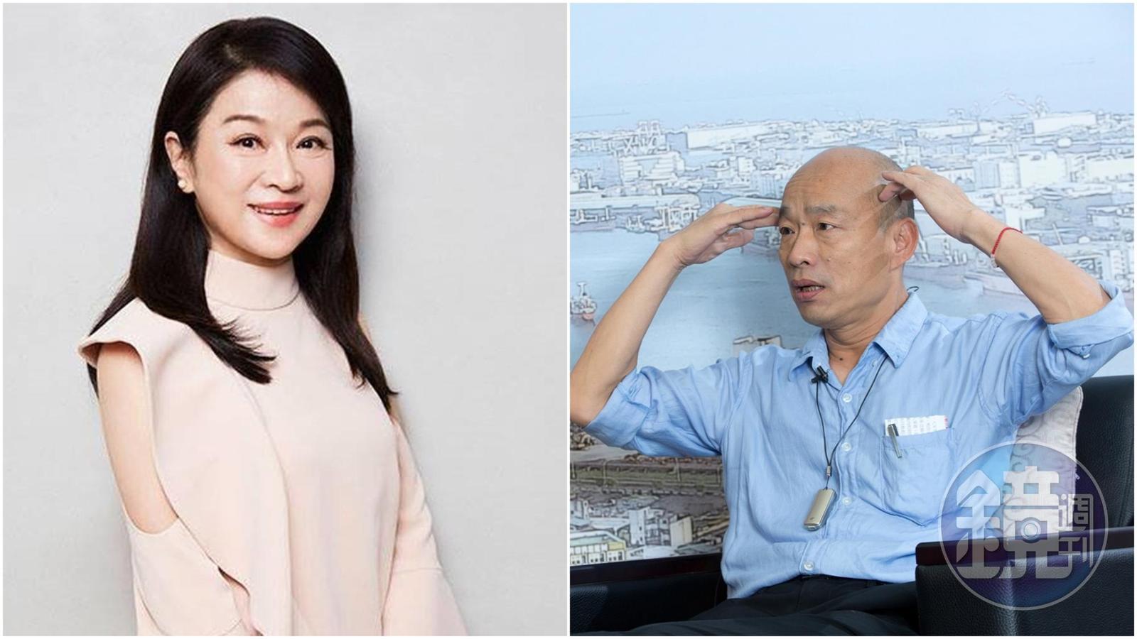 針對韓國瑜曝光疑似案例,讓周玉蔻相當不滿。(合成圖,翻攝自周玉蔻臉書、本刊資料照)