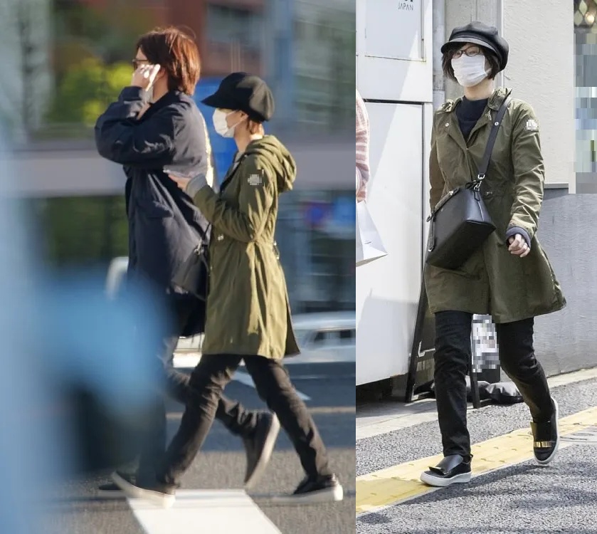 北川景子與老公DAIGO被日媒拍到外出,她以衣服包包遮肚,看不出孕味。(翻攝NEWS Postseven網站)