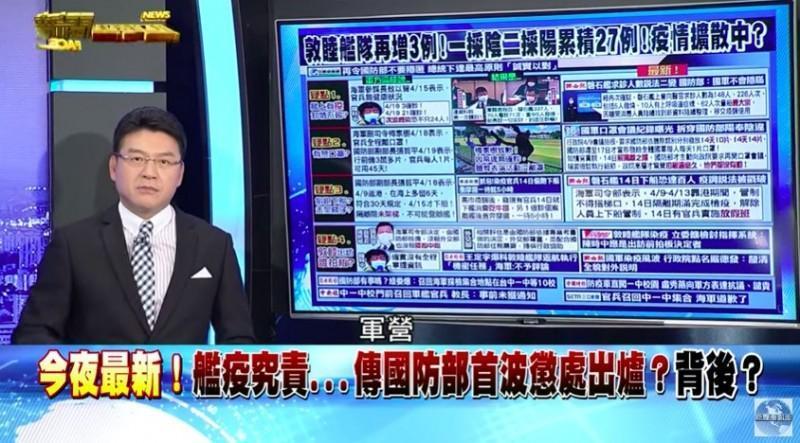 謝震武對於軍方處理磐石艦案不滿。(翻攝自《新聞面對面》)