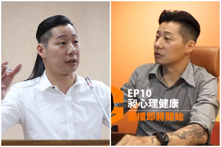 無黨籍立委林昶佐剪去二十幾年的長髮，只擔心女兒看了不開心。（右圖翻攝自林昶佐臉書）