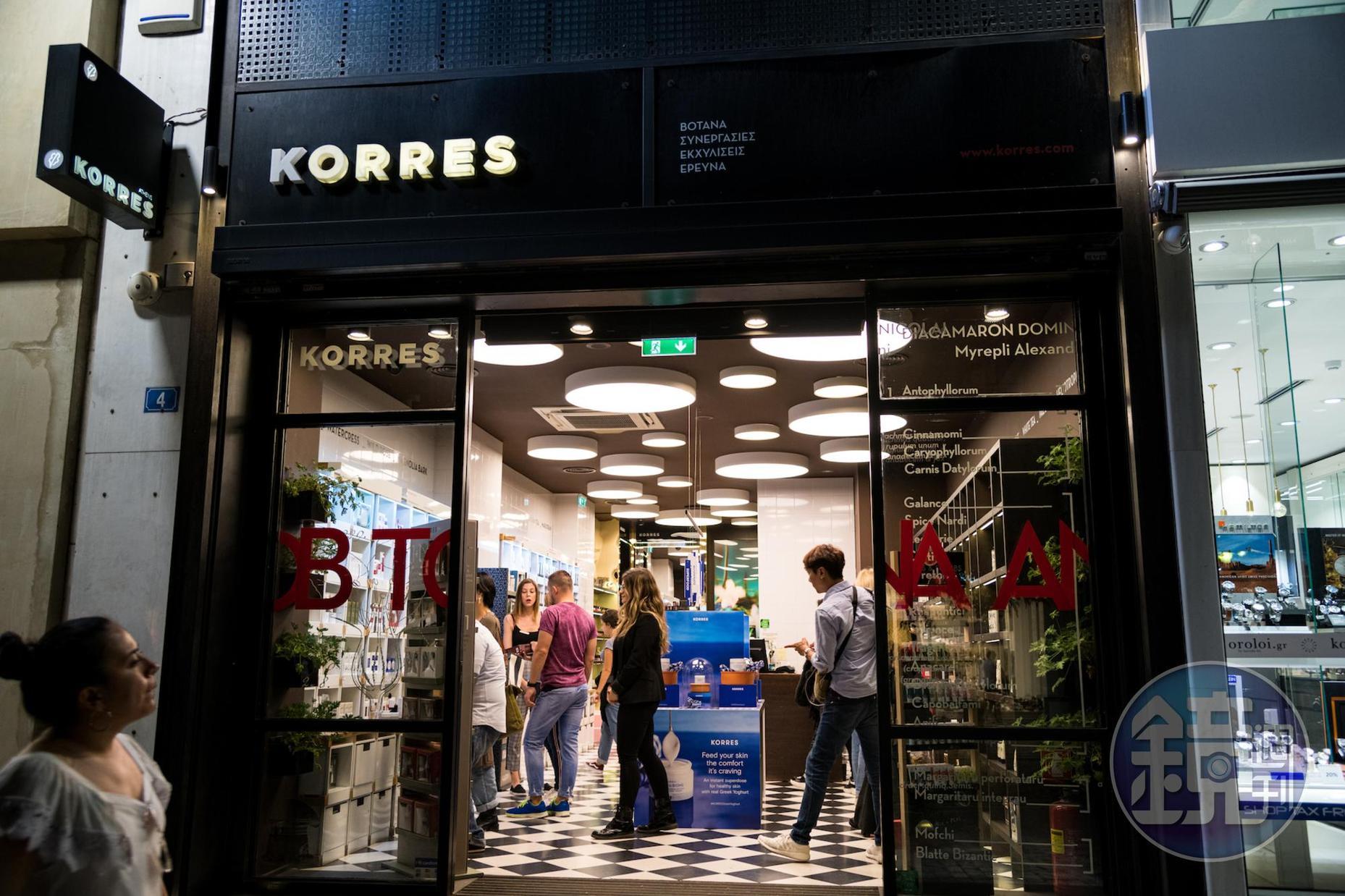 國外設點不多,來希臘旅遊的遊客一定會到Korres逛逛。