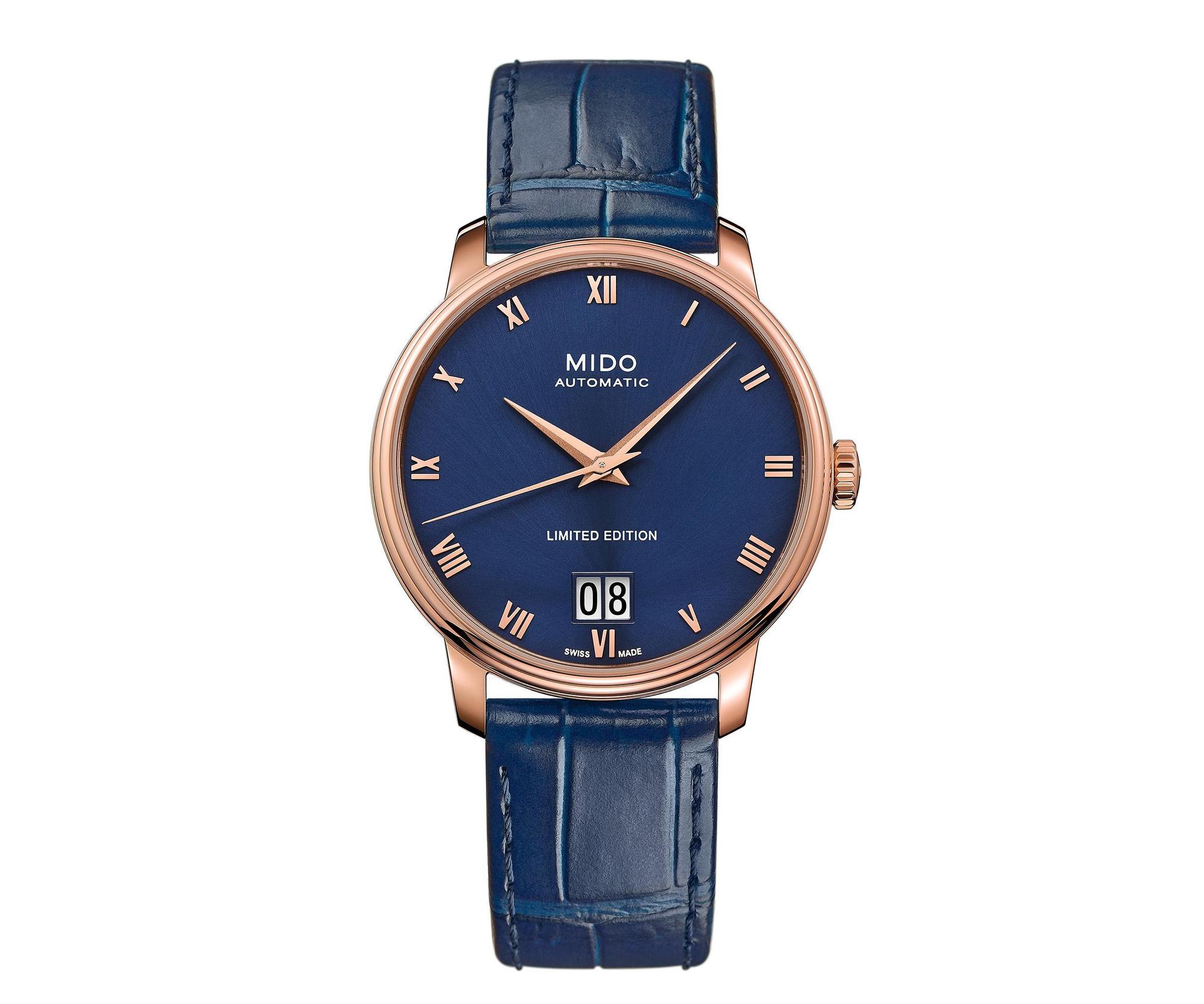 全新Baroncelli III大日期腕錶，限量2020只，後底蓋上刻有限量編號，定價NT$35,500。