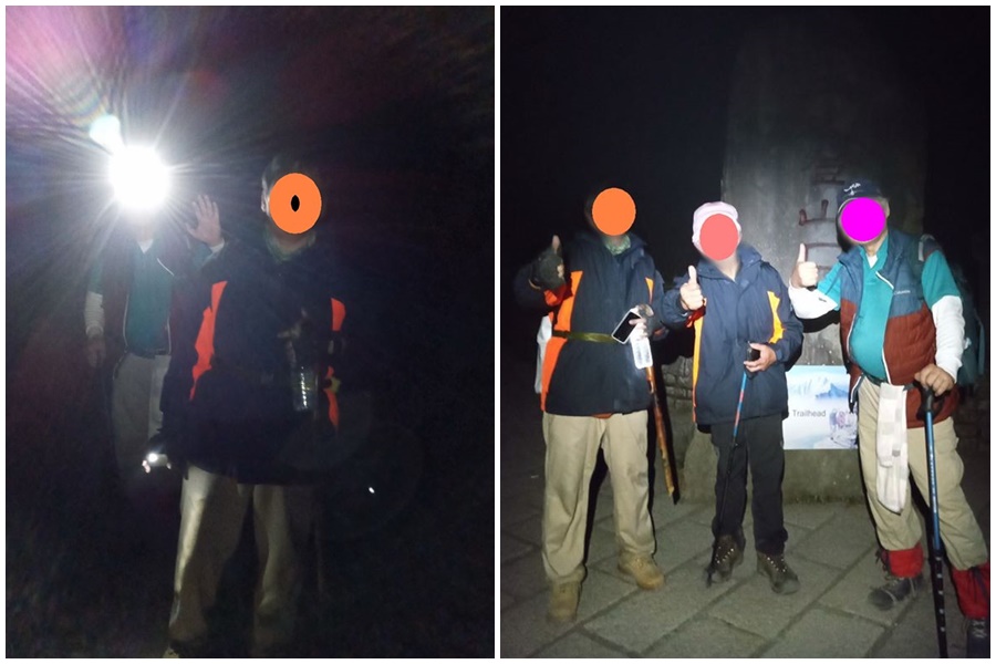 山友在天黑黑求援之實境及慶幸安全下山之喜悅。（翻攝自玉山國家公園臉書／玉管處提供）