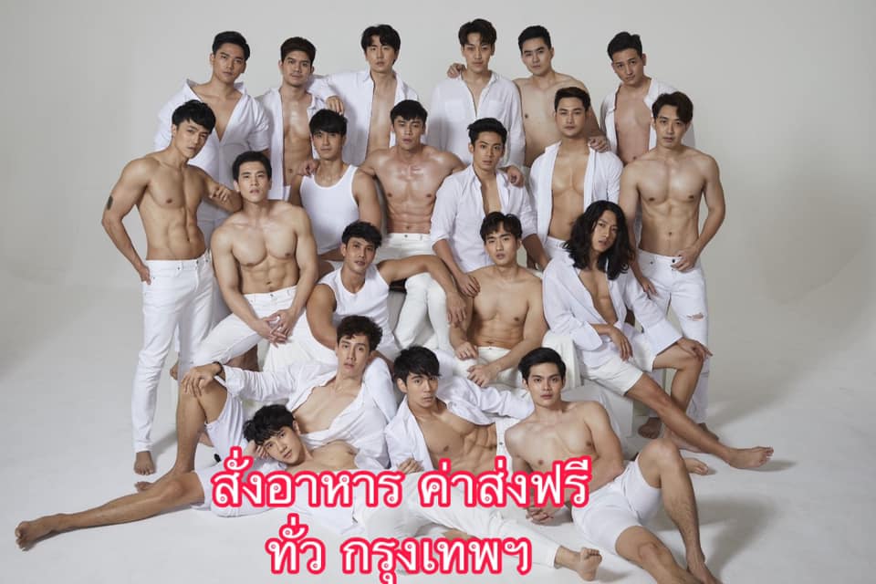 泰國餐廳「76 Garage」推出高顏值的肌肉猛男外送服務。（翻攝自76 Garage臉書）