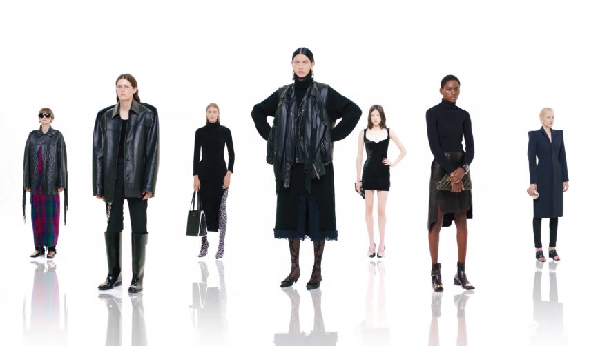 BALENCIAGA以女團圖像推出上衣單品。（BALENCIAGA提供）