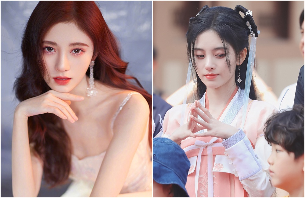 中國女星鞠婧禕被挖出「黑歷史」，扁平五官無神眼睛與現在判若兩人。（翻攝鞠婧禕臉書）