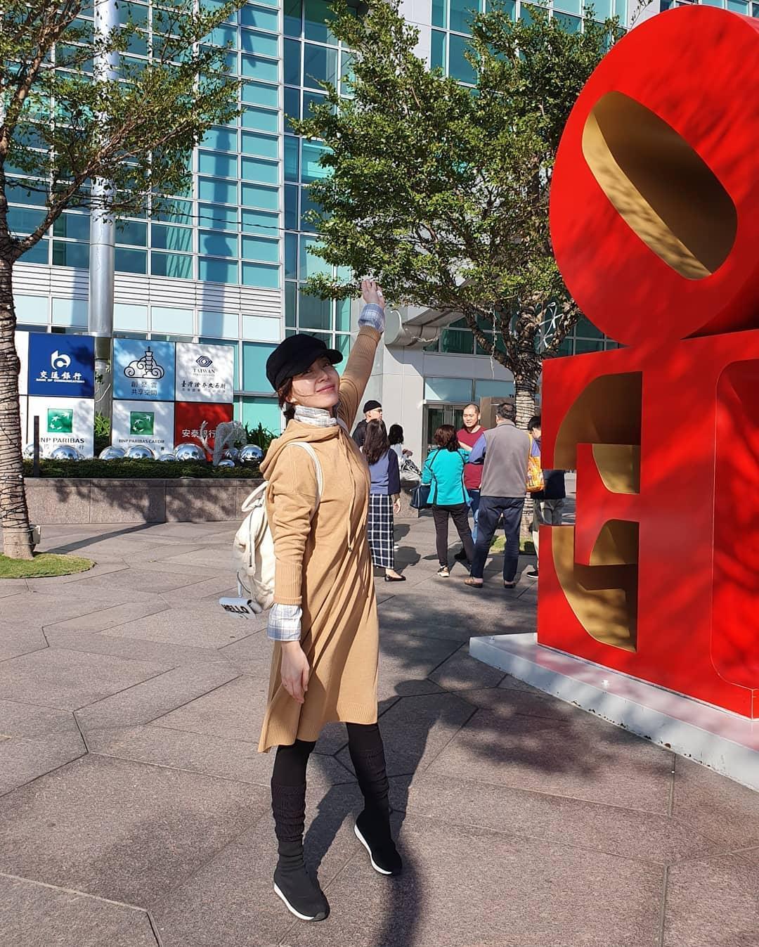 宋玧妸年初曾來台灣觀光，留下不少紀念照片。（翻攝宋玧妸IG）