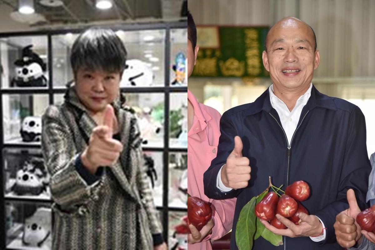 曾挺韓卻又倒戈的反韓媒體人黃光芹，在近日又評韓國瑜為「人間極品」，還認為罷韓投票「不會有變數」。（翻攝黃光芹、韓國瑜臉書）
