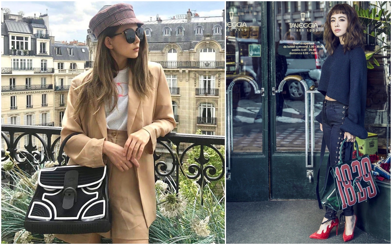 （圖左）昆凌手中的是去年、2019限量系列Campion，（圖右）蔡依林則是手拎2017限量系列 Hero。（翻攝自昆凌、蔡依林IG）