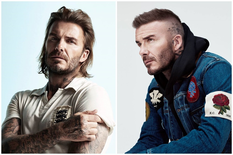 英國球星貝克漢自2015年起,代言英國服飾品牌「Kent & Curwen」。(翻攝自Kent & Curwe臉書)