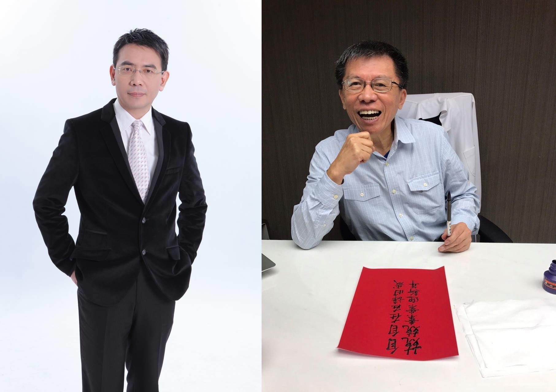 名嘴與談話性節目主持人紛紛發表「周揚情變」看法，雖然不是娛樂專業但也有賺到通告費。（合成圖，翻攝自劉寶傑、沈富雄臉書）