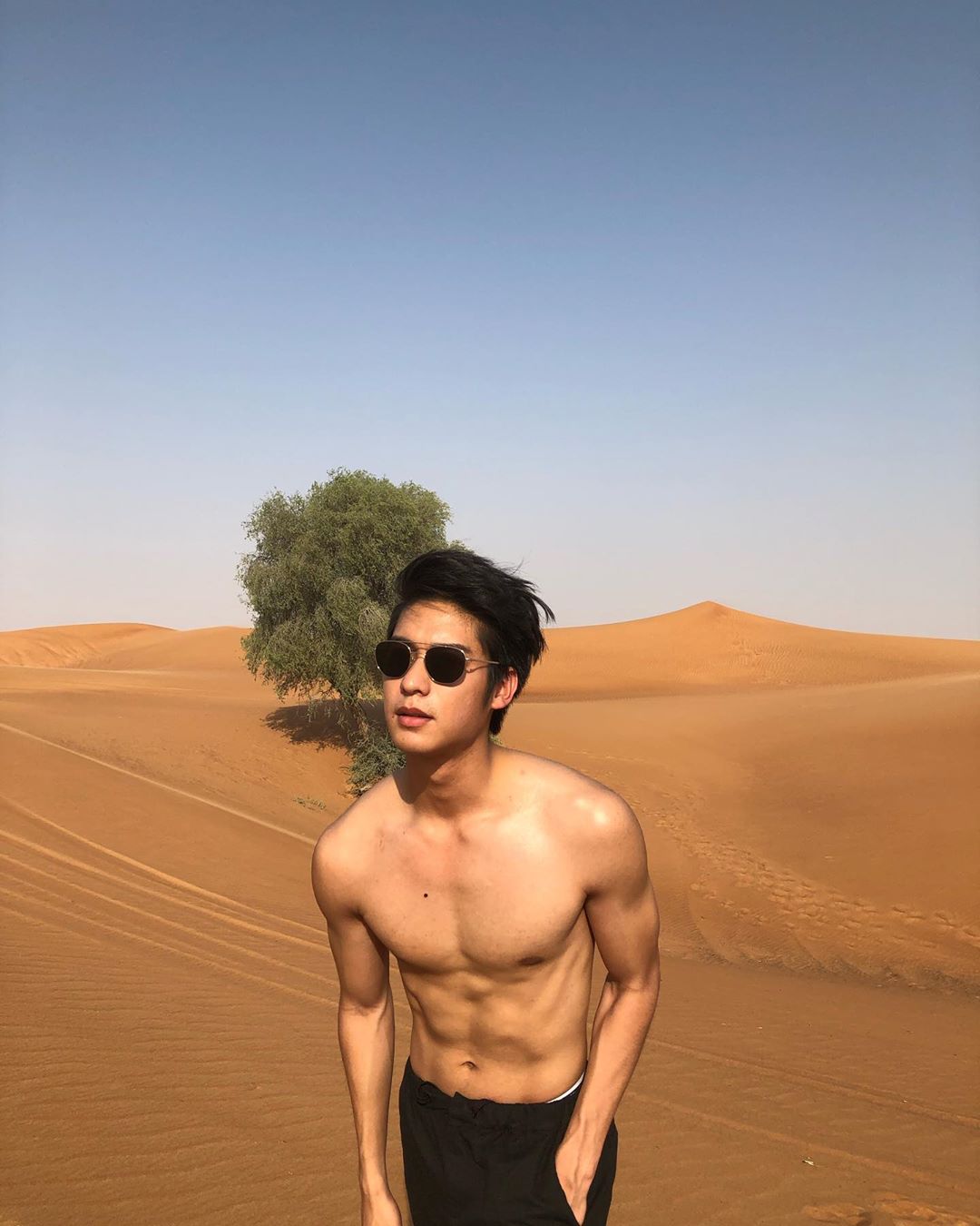August平時IG就常在放送結實肌肉。（翻攝自August IG）