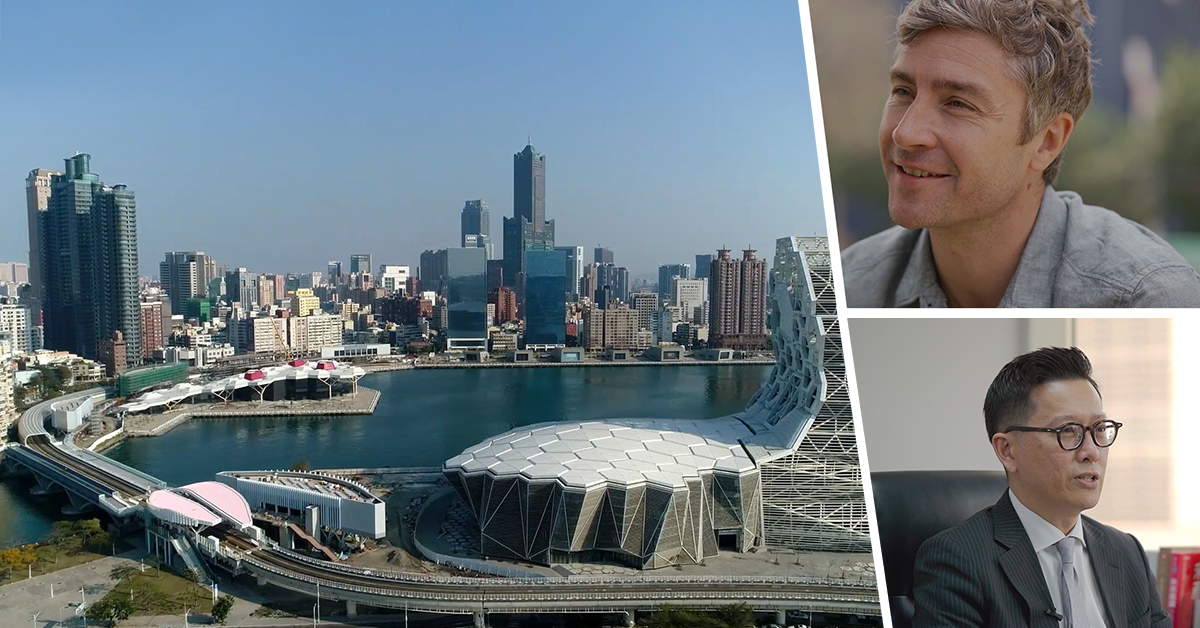 高雄「亞洲新灣區」位處多功能經貿園區的核心地段，以南至凱旋路，北為五福路，東達一心路，西到鼓山哈瑪星，橫跨苓雅、前鎮、鹽埕3個行政區。