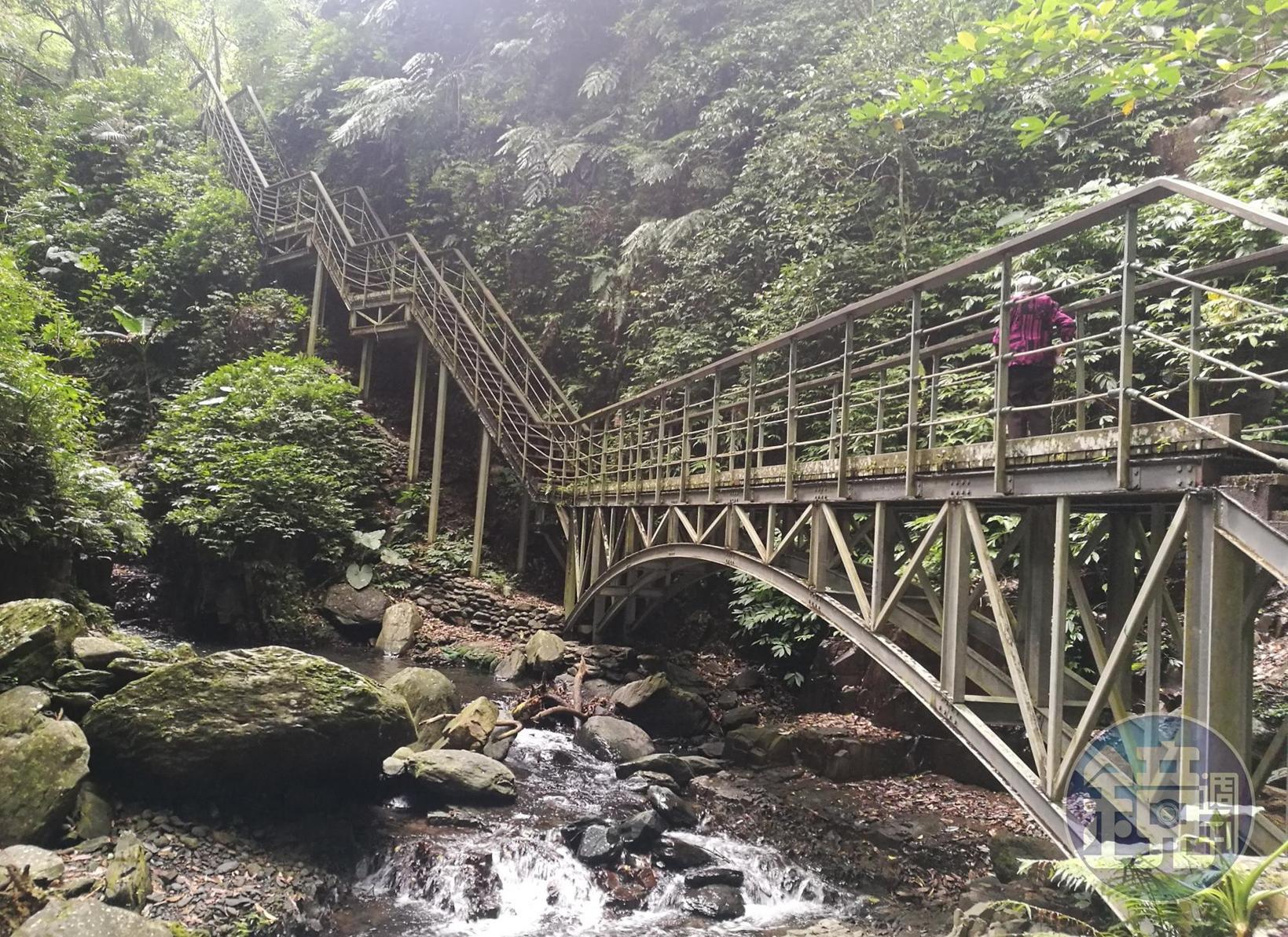 步道中段,最考驗腳力的「天梯」。
