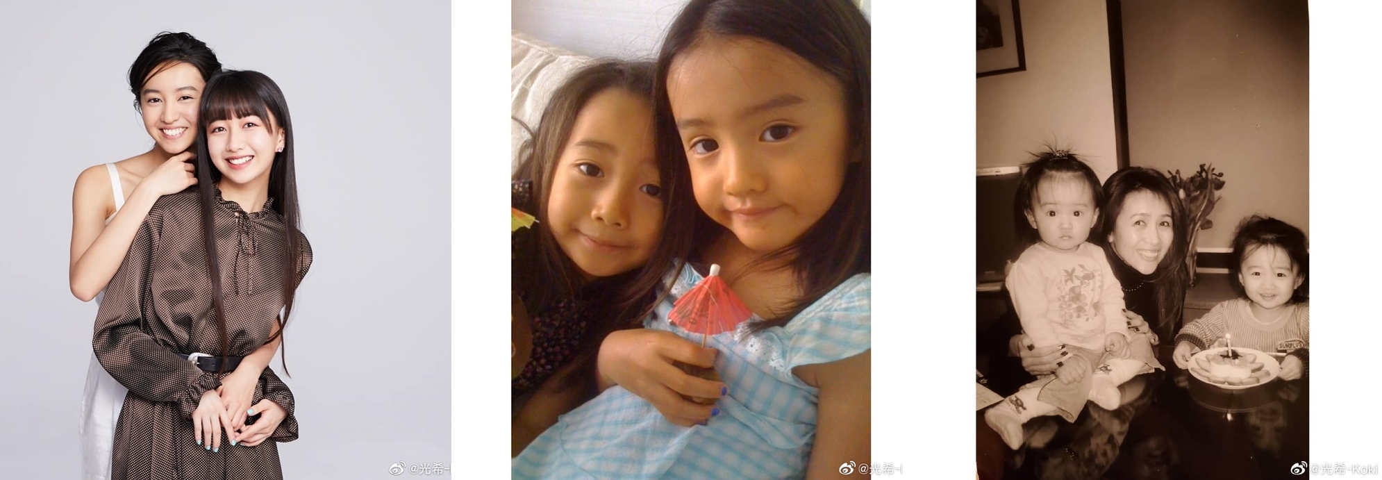 木村光希貼出不少她與心美的兒時舊照，從小到大姐妹感情都極好。