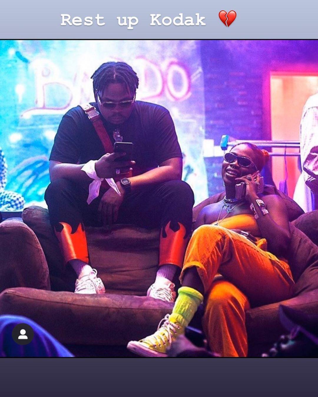 饒舌歌手Olamide在IG表達對Love-divine去世的不捨。(翻攝Olamide IG)