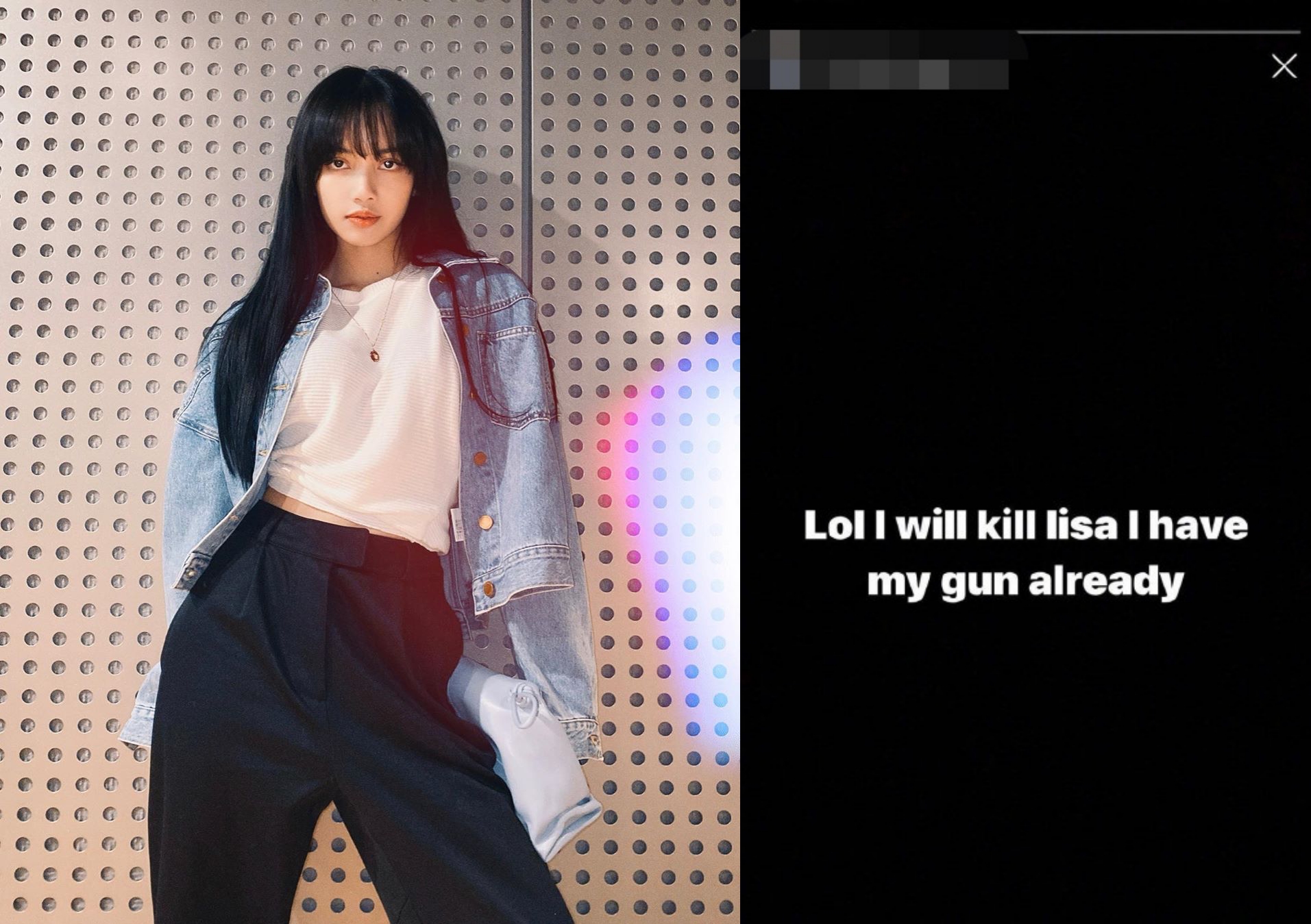 BLACKPINK泰籍成員LISA遭受死亡威脅，粉絲超緊張。（左圖翻攝LISA IG，右圖為網路圖片）