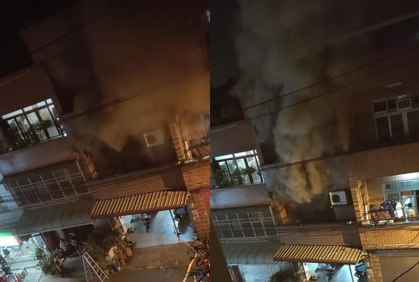今(4日)凌晨,桃園龜山區南上路一棟3樓民宅發生火警。(翻攝自「蘆竹南崁資訊大小事分享團」臉書)