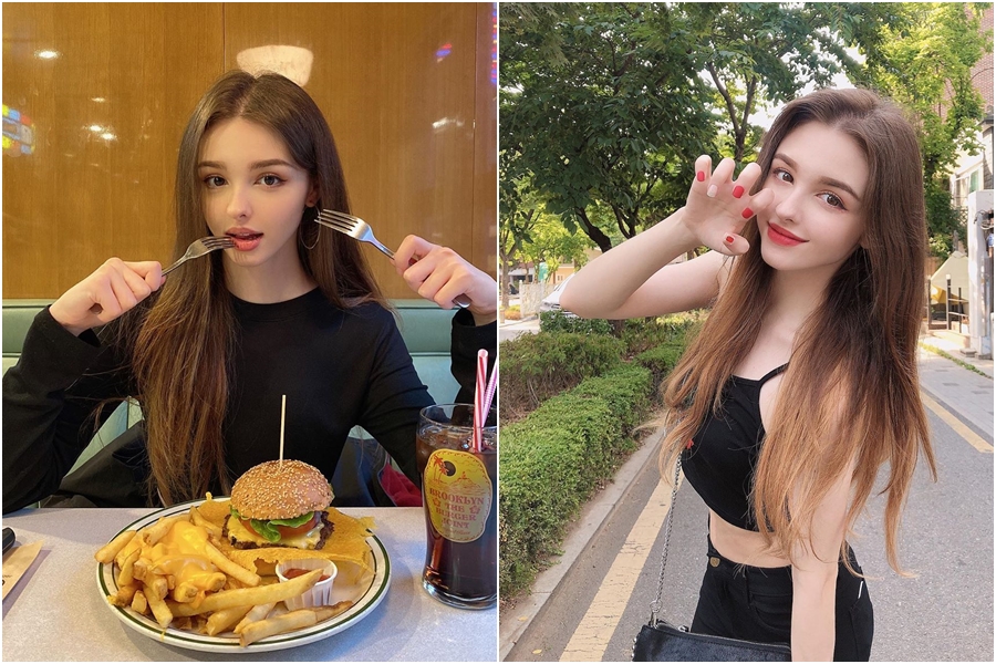 正妹埃蓮娜在IG有114萬的粉絲追蹤，YouTube上也有超過61萬訂閱。（翻攝IG elina_4_22）