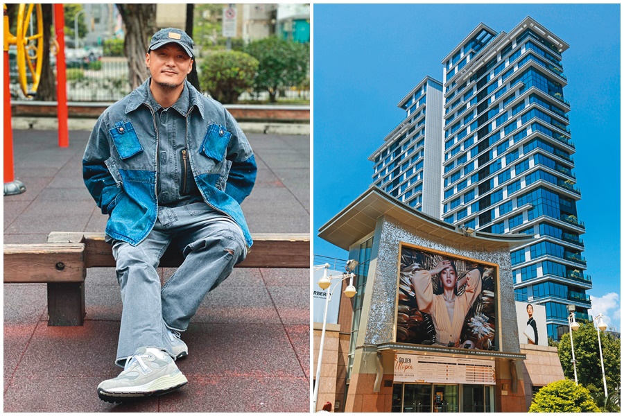 因疫情影響，近來余文樂（左圖）跟著老婆王棠云留在台灣。據傳，余文樂繼前年花2.8億元買下豪宅「頂禾園」後，有意再度出手購屋。傳他曾到位於台北市民大道四段上的億元豪宅「潤泰敦峰」（右圖）看房。（左圖翻攝自余文樂IG）