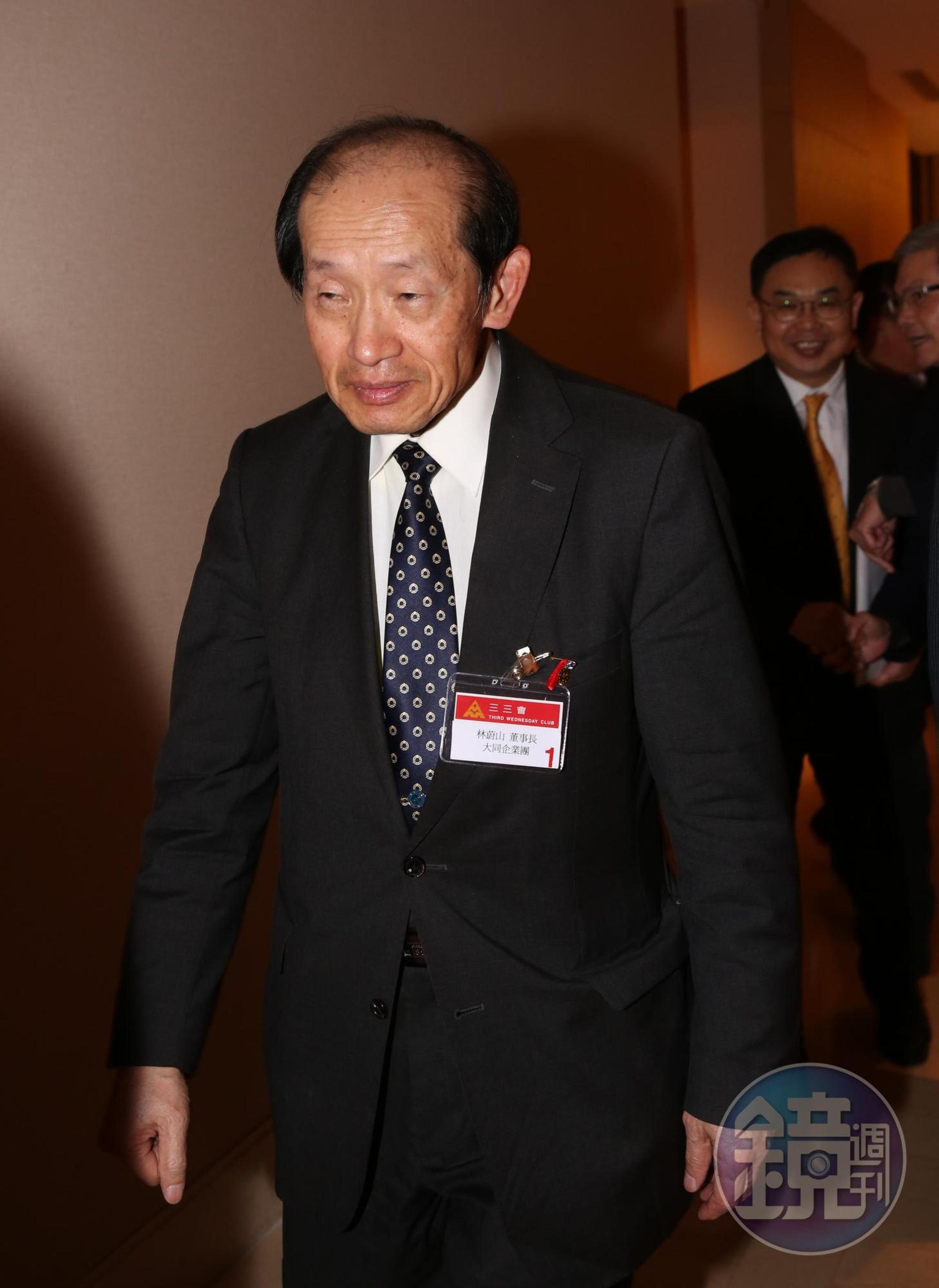 大同前董事長林蔚山因違反證交法，去年被判刑。 