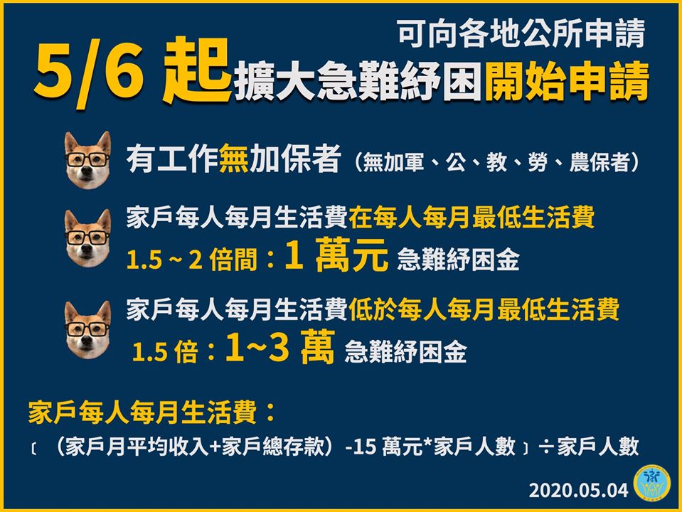 衛福部說明擴大急難紓困方案。(翻攝自衛福部官網)