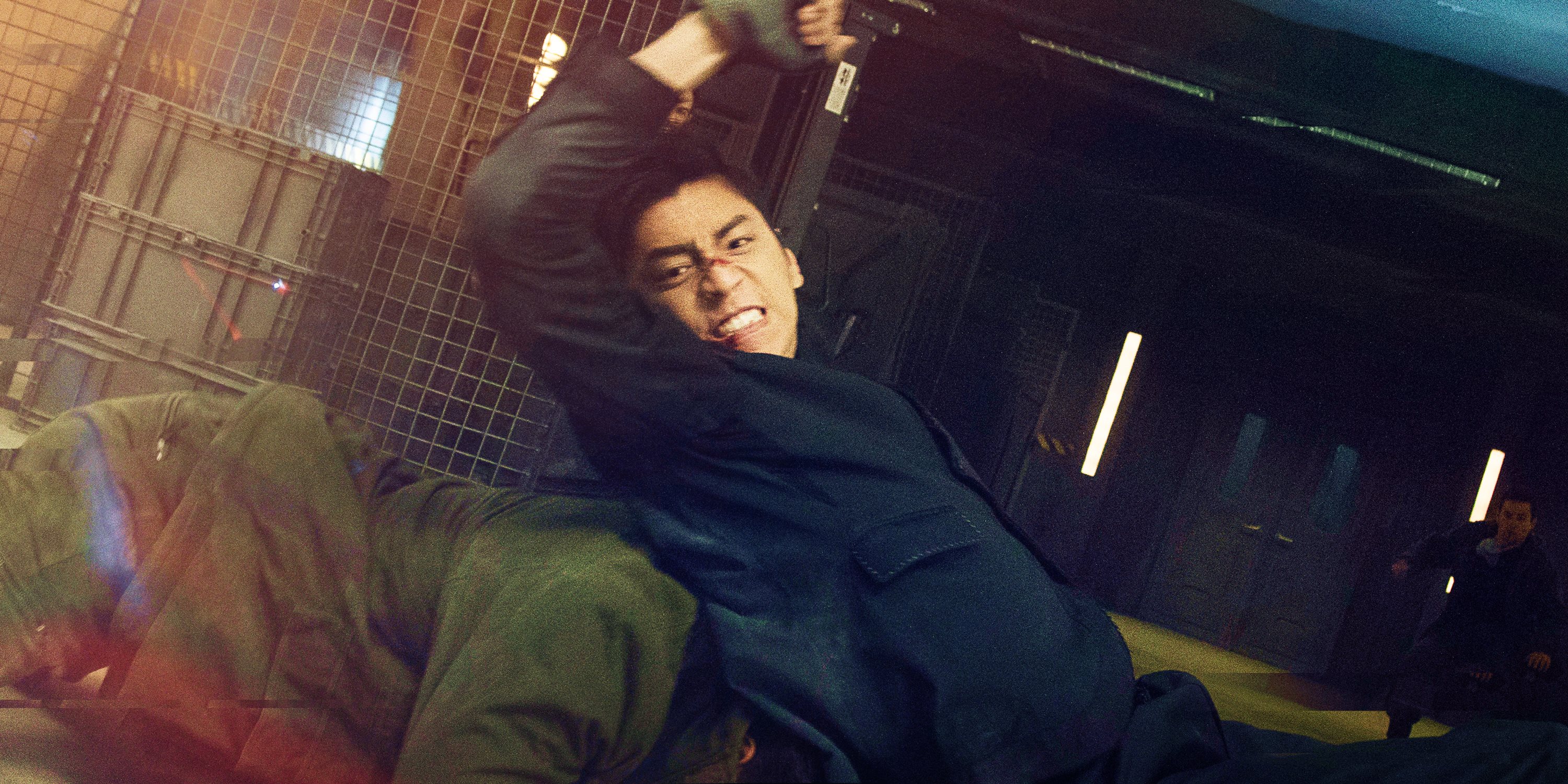 王大陸主演的陸片《素人特工》抽中配額在台上映，他片中飾演跑酷網紅，有不少動作戲分。（華映）