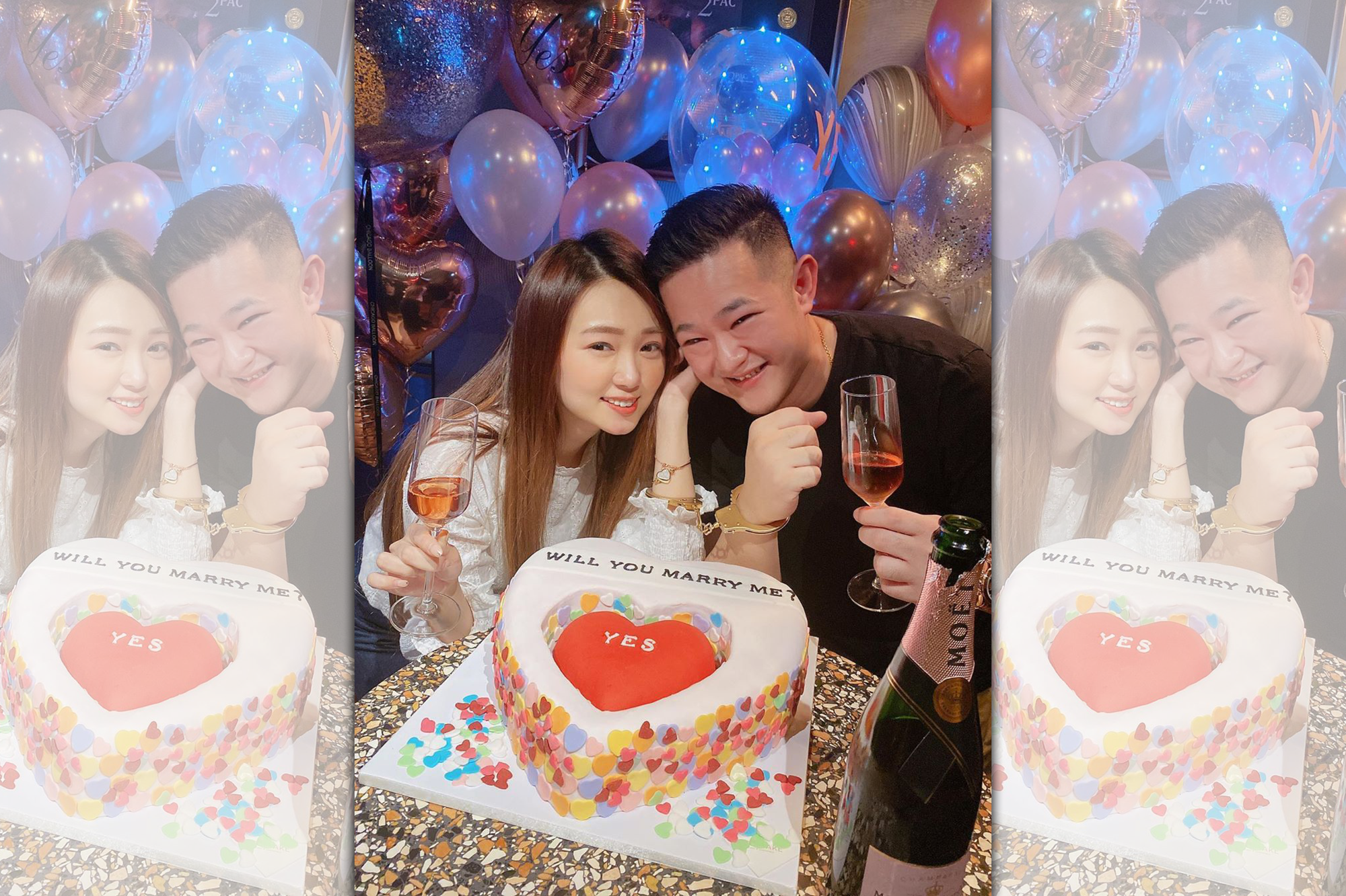 ㄚ頭與王惟仁交往多年，他用家傳手銬將ㄚ頭套牢。（翻攝ㄚ頭IG）