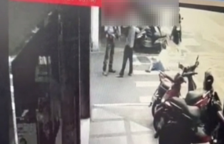 台北市南昌路6日發生一起街頭毆打事件，被毆打賴男女兒還原事發經過，強調其父親並未刁難對方。（翻攝畫面）