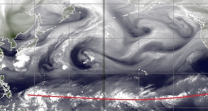 鄭明典po出衛星雲圖，表示颱風快出現了。（翻攝自鄭明典臉書）