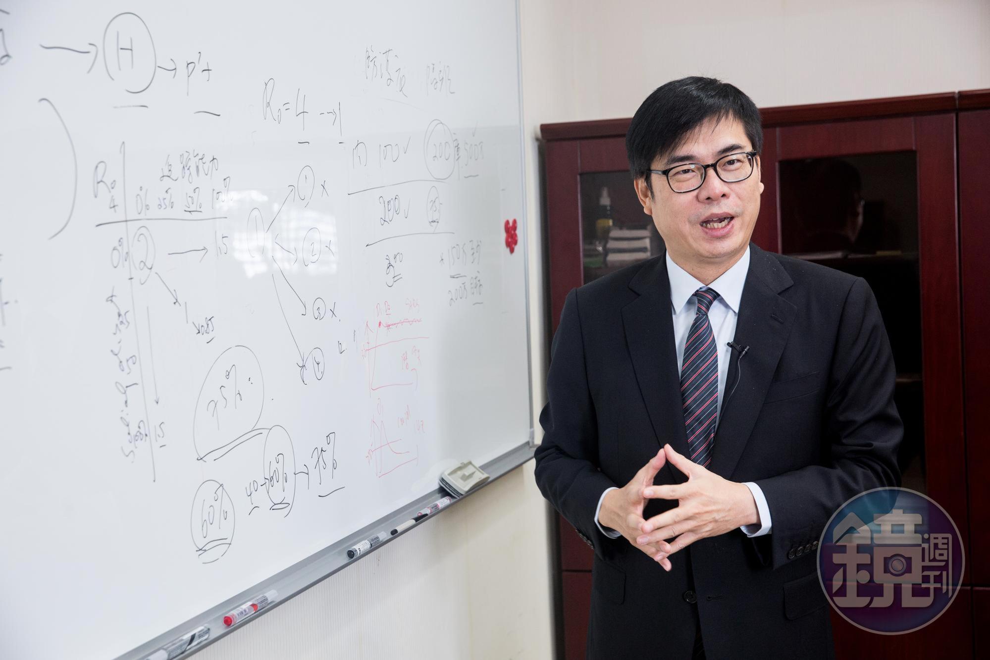 行政院副院長陳其邁今晚將與美國衛生部副部長進行視訊會議,討論新冠肺炎的防疫措施與台美間的合作。(資料照)