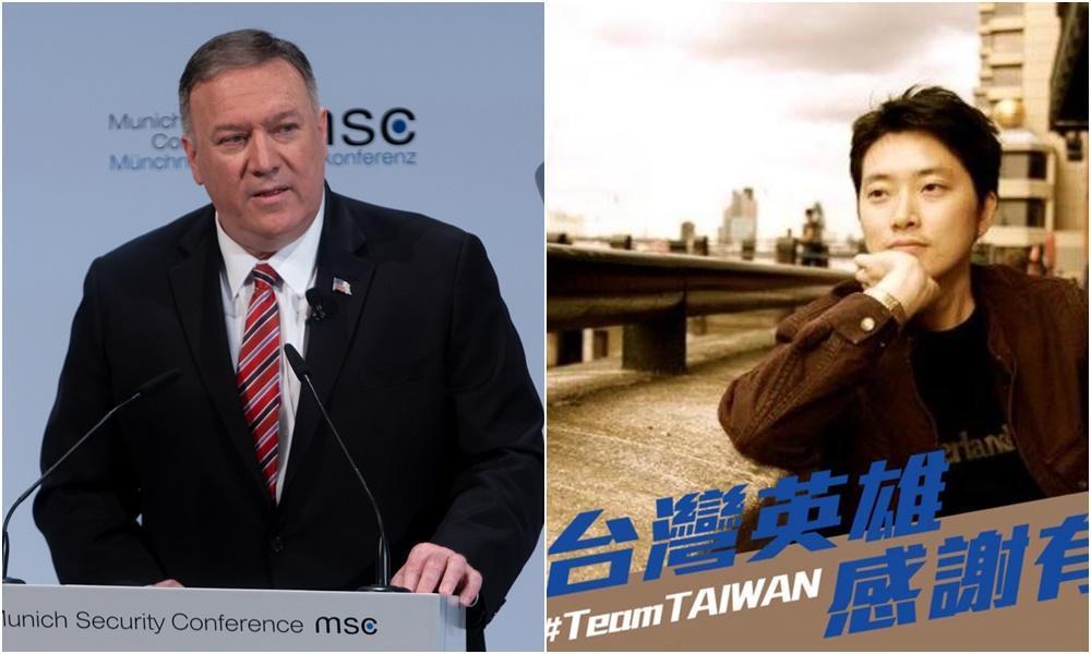 美國國務卿龐培歐公開力挺台灣加入WHA，台灣外交官感動發文。（翻攝自Mike Pompeo臉書、Jeff Wu臉書）
