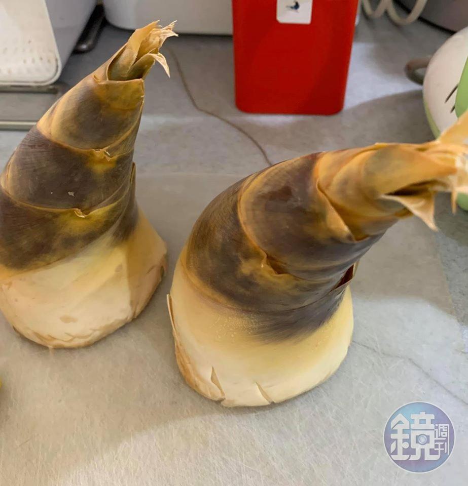 夏初有綠竹筍,我喜歡用來入菜。
