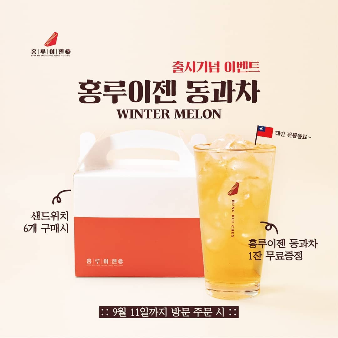 洪瑞珍常在宣傳文宣上放上台灣國旗。（翻攝自hungruichenkorea IG）
