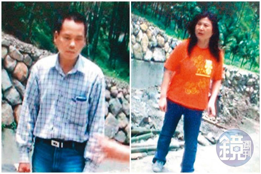 邱清彥（左）、賴慧慈（右）這對驚世夫妻在現場模擬時，互相攻擊叫囂。（翻攝畫面）