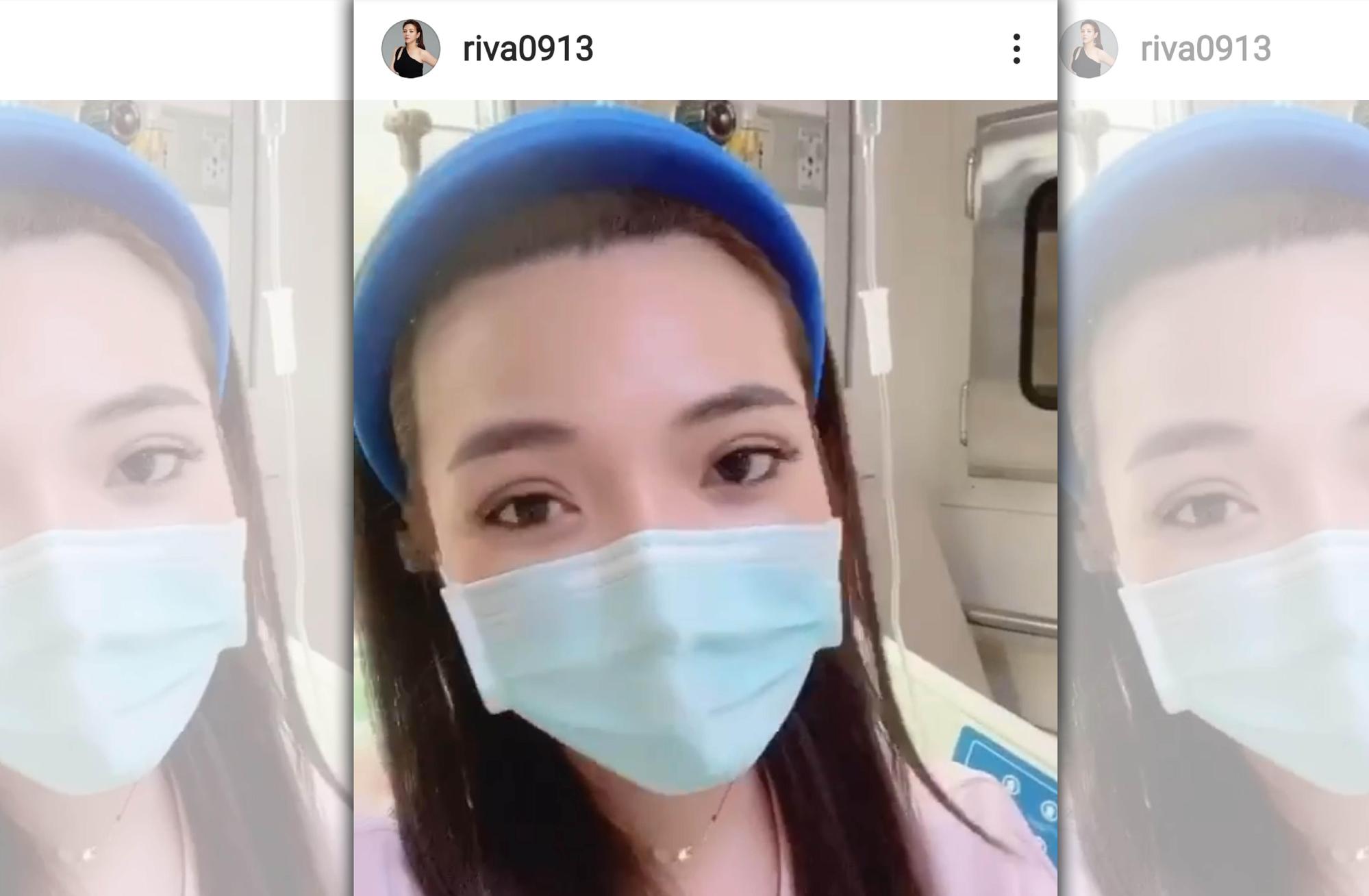 小甜甜腎臟出問題住院,po影片提醒粉絲要注重身體訊號。(翻攝自小甜甜IG)