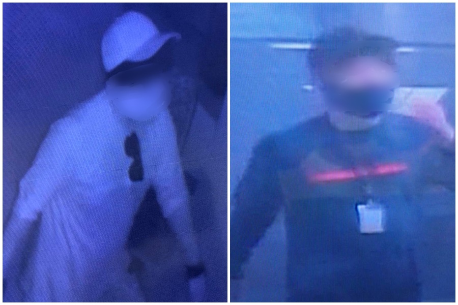 池嫌喬裝成百貨員工，潛入金飾櫃位行竊得手。最後在台北市中正區一家旅館落網。（翻攝畫面）