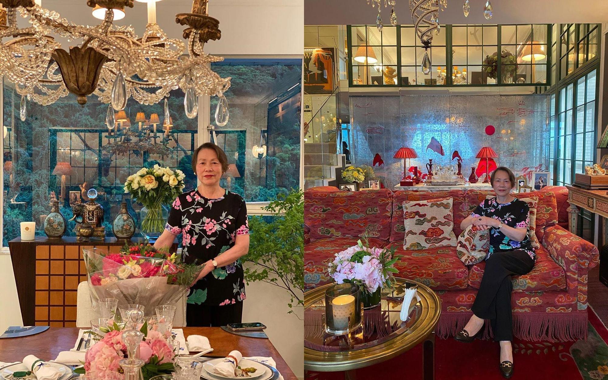 保養得宜的劉母也在女兒的豪宅留下多張美照。(翻攝自劉嘉玲IG)