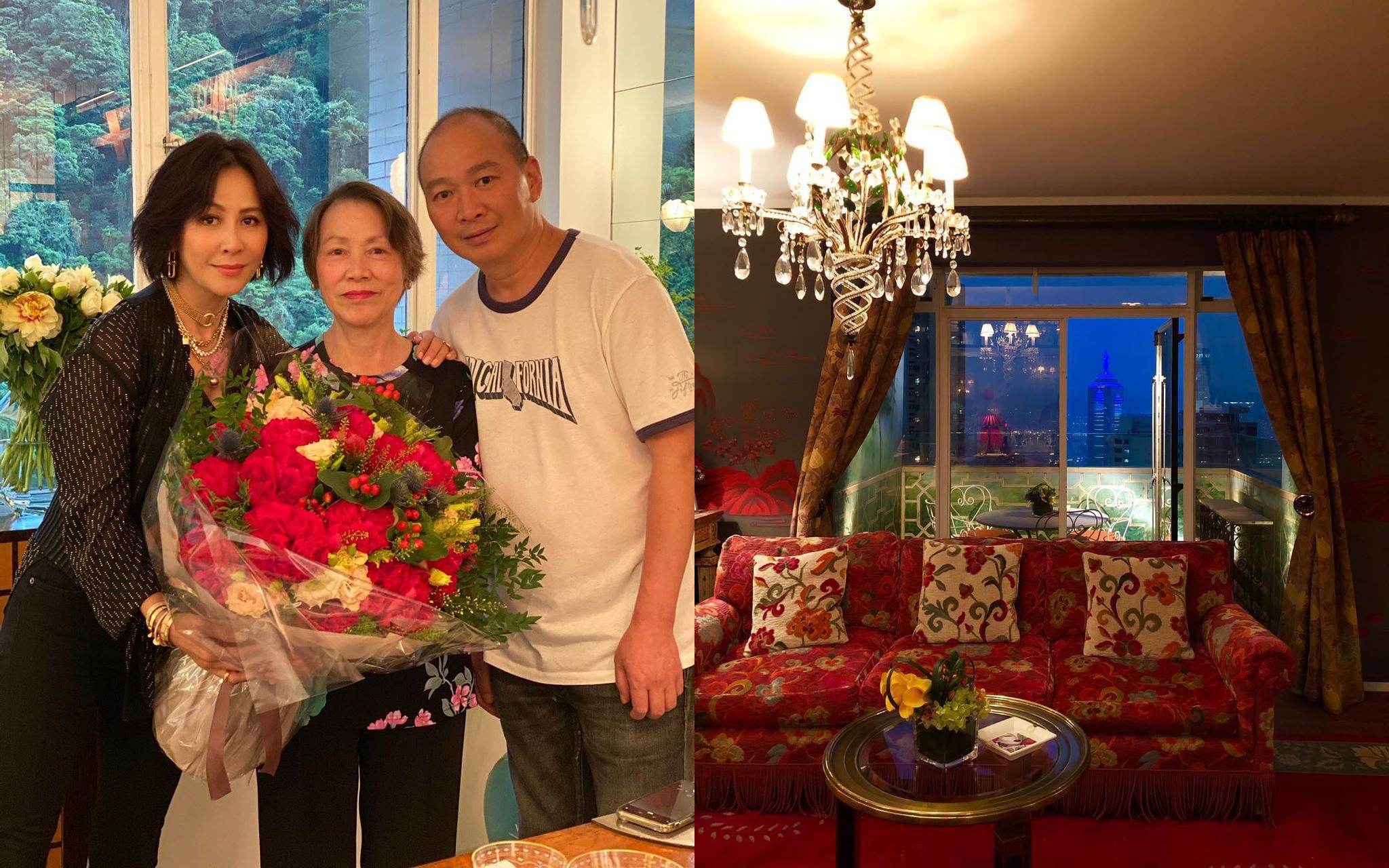 劉嘉玲與家人過母親節，聚會的豪宅頗有老上海復古風情。（翻攝自劉嘉玲IG）