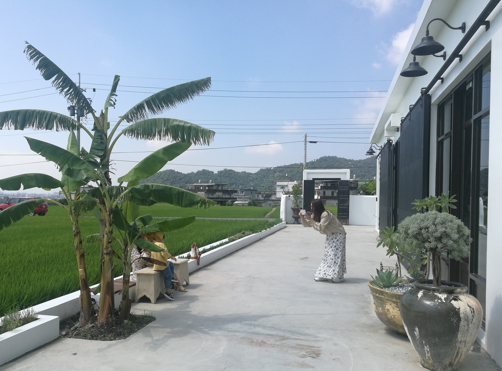 令人舒心的田園風景，吸引遊客們開心拍照。