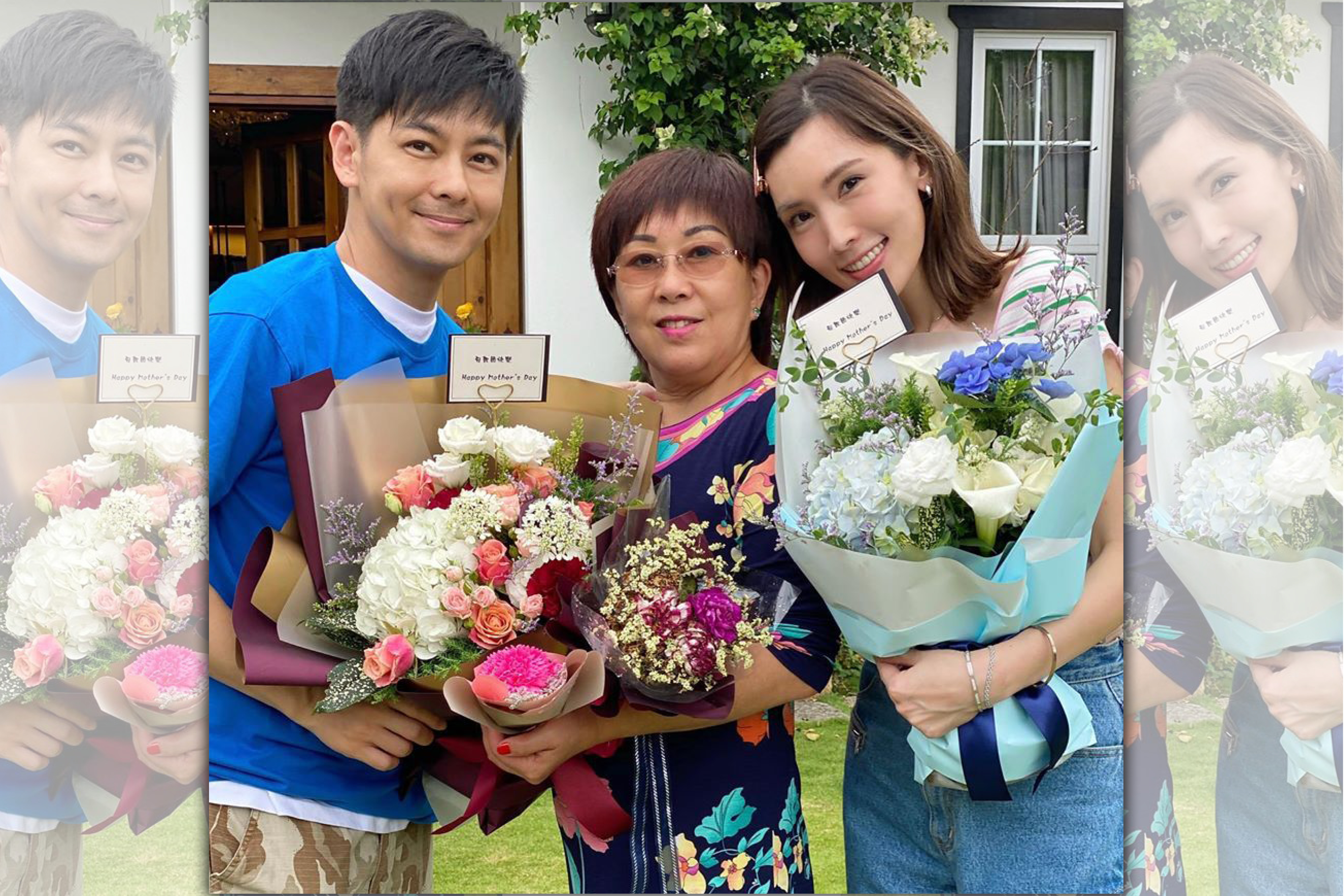 林志穎宣布與媽媽林金花、老婆陳若儀Kelly，一家三口接下大陸真人秀《婆婆和媽媽》。（摘自林志穎臉書）