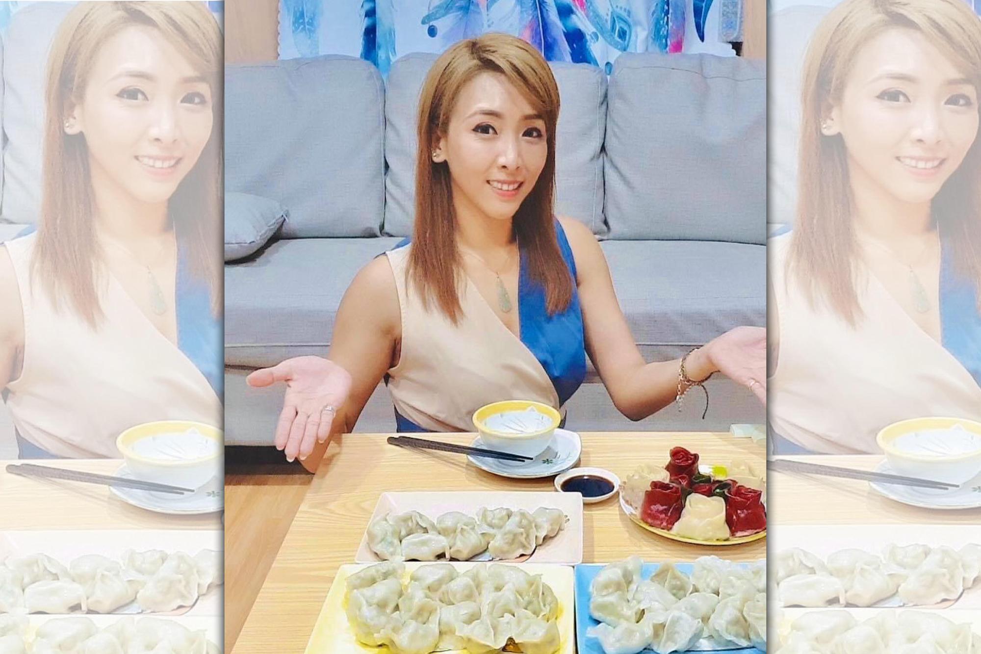 前「女F4」團員Amy除了上通告、接活動外,最近還與朋友賣起手工水餃。(翻攝自Amy葉庭蓁臉書)