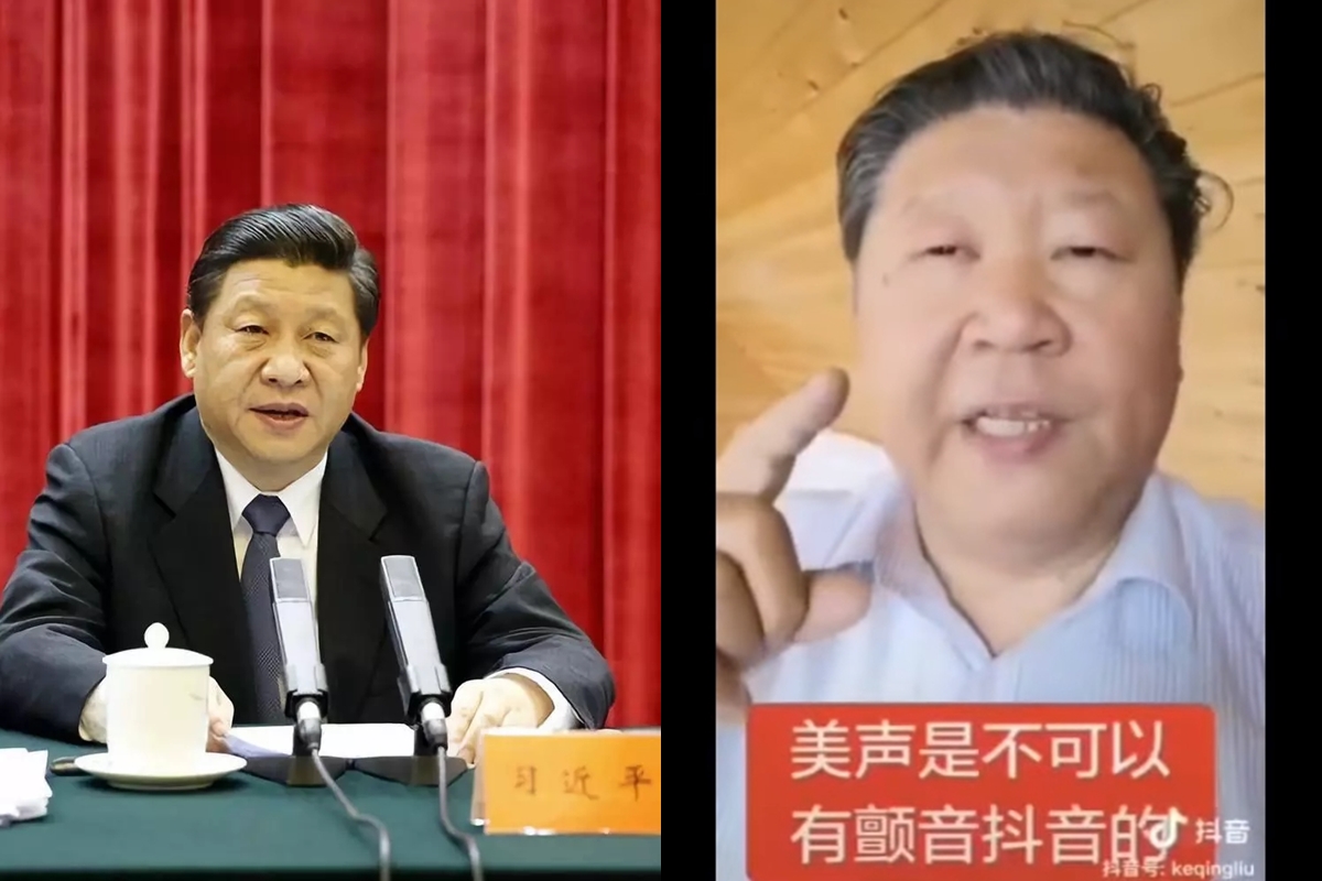 中國大陸歌唱家因長得太相中國國家主席習近平，而沾上不少麻煩。（翻攝YouTube、中國軍網）