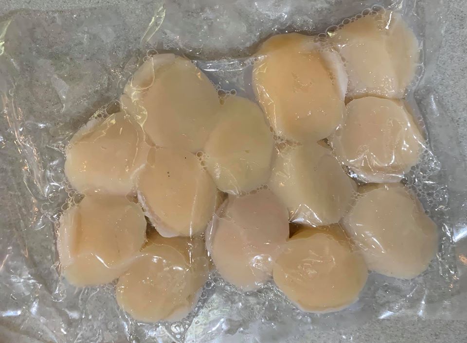 新鮮干貝。