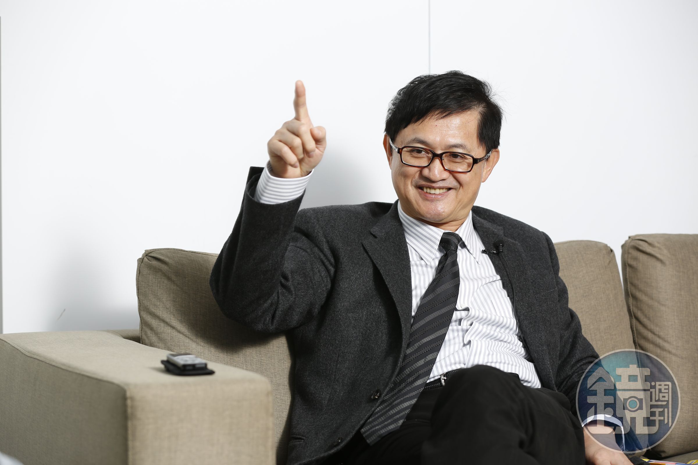 和碩董事長童子賢（圖）私下掏腰包，送了「不二家」蛋黃酥給疫情中心。圖為本刊資料照。