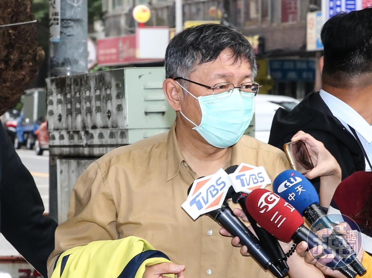 台北市長柯文哲今（14日）被媒體問到李來希言論是否過於偏激，他回：「把他送到地獄就好」。（資料照）