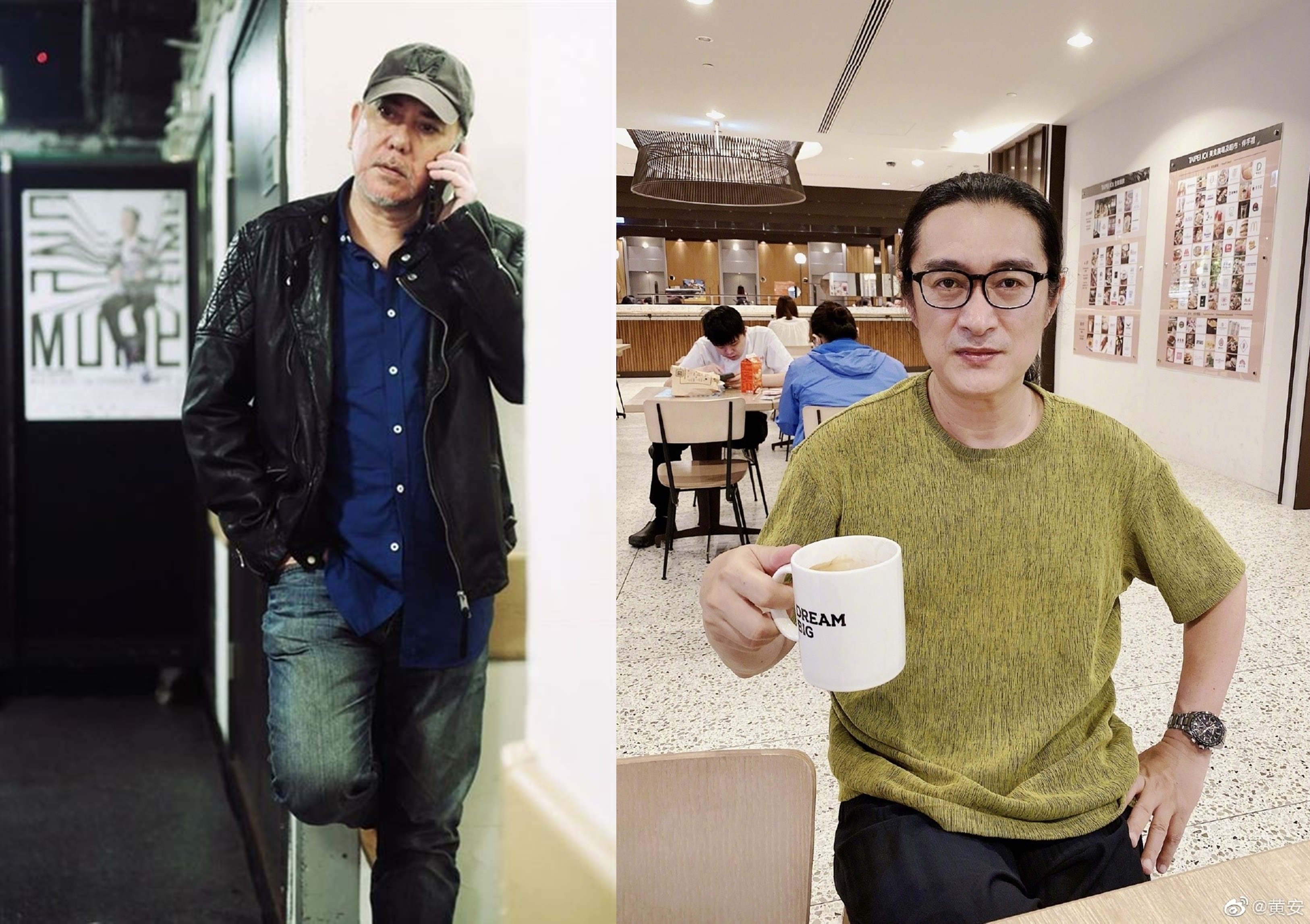 黃秋生準備入籍台灣一事引起黃安不滿，兩人在網路上隔空開火。（翻攝自黃秋生臉書、黃安微博）