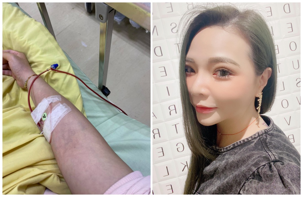 藝人小甜甜近日爆出住院多日，友人透露她長期不健康的生活習慣導致身體亮紅燈。（翻攝小甜甜張可昀臉書）