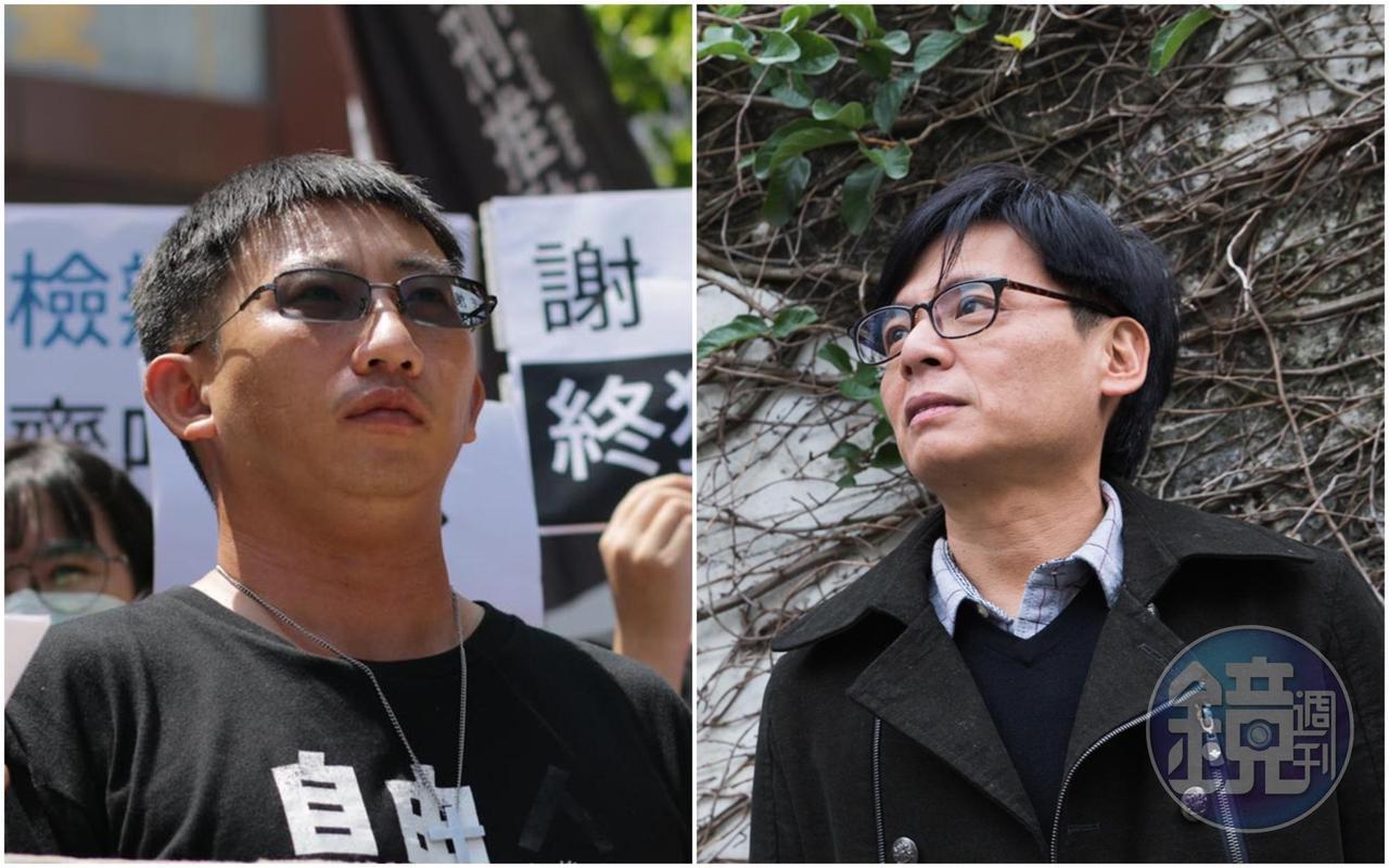 若最終謝志宏(左)無罪定讞,估算冤獄賠償金將落在2,050萬至3,417萬間,最終賠償金可能將超越徐自強(右)聲請的2,814萬。(翻攝自平冤協會/本刊資料照)
