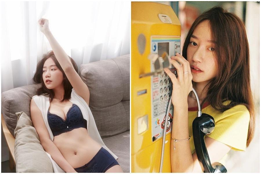 直播主「程九滴」因為擁有32C的罩杯加上清新的外表，被譽為巨乳郭雪芙。（翻攝自程九滴IG）